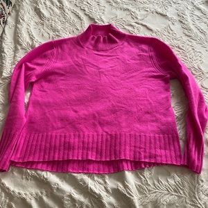 JCrew cashmere sweater mock neck medium pink
